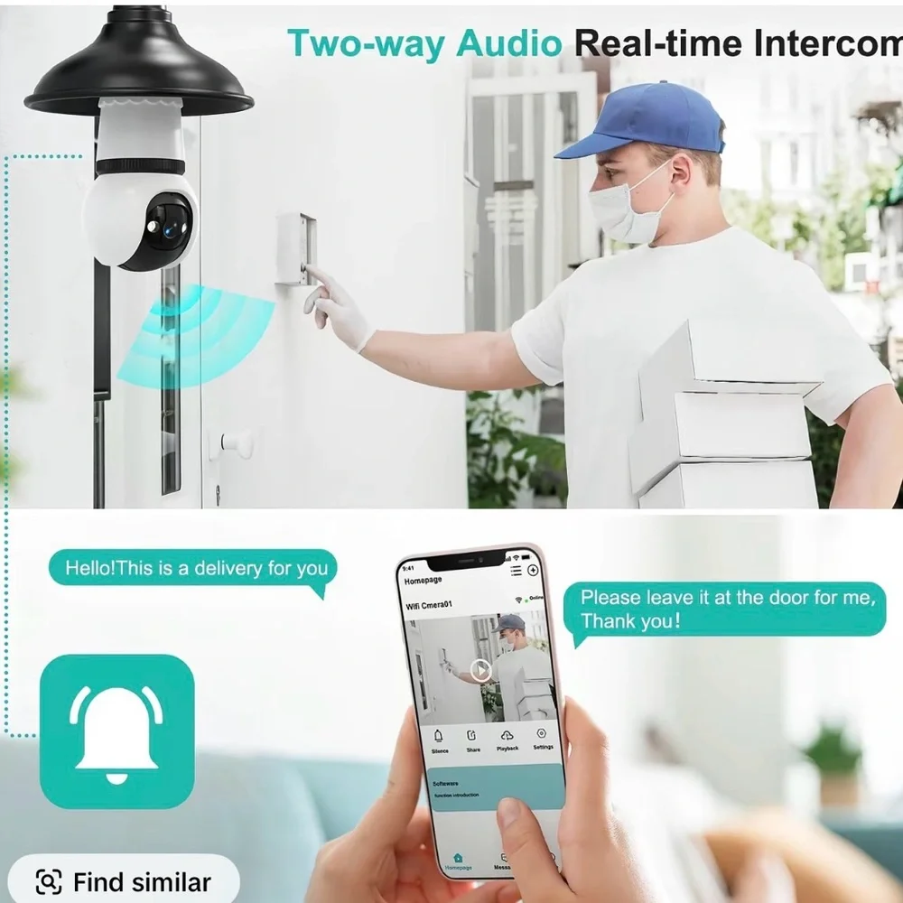 Hawkray Infrared night vision 5G and 2.4GHz wireless indoor/outdoor